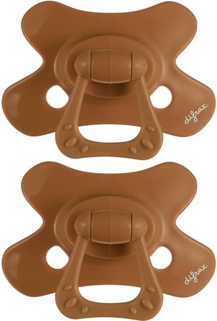 Difrax Fopspeen Natural - 18+ Maanden - Bruin - 2 Stuks