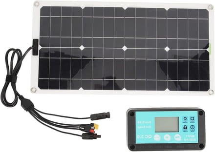 Zonnepaneel met Controller - Zonne-energie Kit - Energie Opwekken - Halfceltechnologie - 250W - Zwart