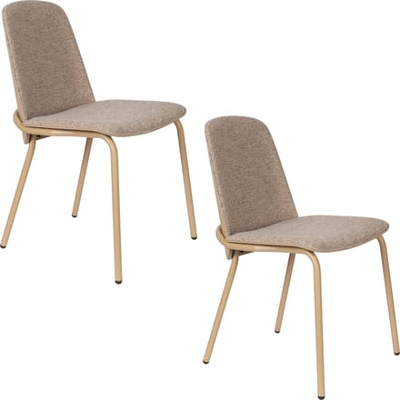 Zuiver Clip Eetkamerstoelen Beige - Set van 2