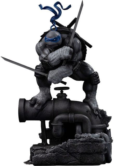 Iron Studios Teenage Mutant Ninja Turtles Art Scale Statue 1/10 Leonardo Black and White Variant 26 cm heo exclusive Beeld
