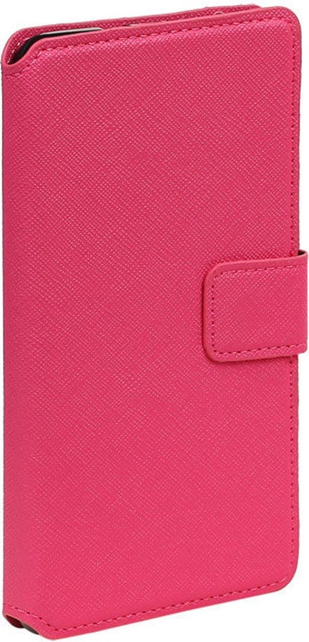 Cross Pattern TPU Bookstyle Wallet Case Hoesje Geschikt voor Huawei P8 Lite Roze