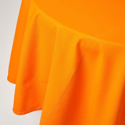Homescapes rond tafelkleed oranje - 178 cm, 100% katoen