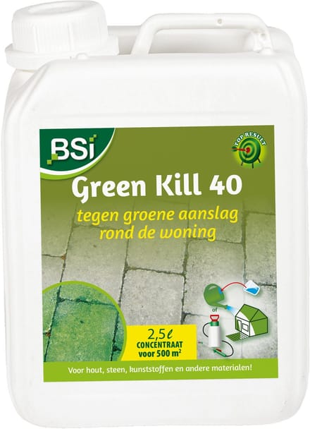 BSI - Green Kill 40 - Tegen groene aanslag rond de woning - 2,5 L voor 500 m²