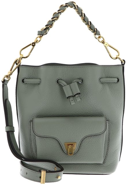 COCCINELLE Leren schoudertas Beat Generatio Bucket Bag Greenery mintgroen