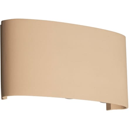 FISCHER & HONSEL LED buiten wandlamp Berlin, zandkleurig, breedte 17 cm, metaal