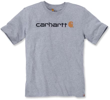 Carhartt Core Logo Heather Grey S-S T-Shirt Heren