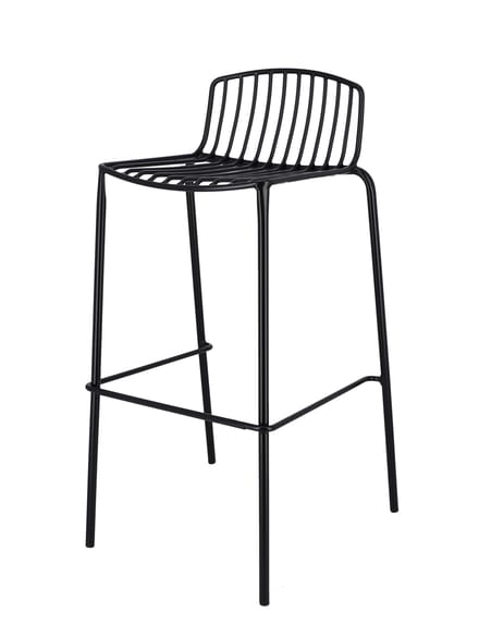 Jan Kurtz Mori barkruk - zwart - Zithoogte 75 cm