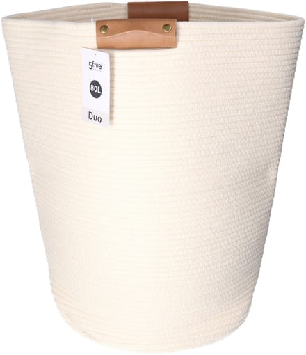 5Five Wasmand Emperor - beige - 80 liter - polyester gevlochten - 44 x 56 cm