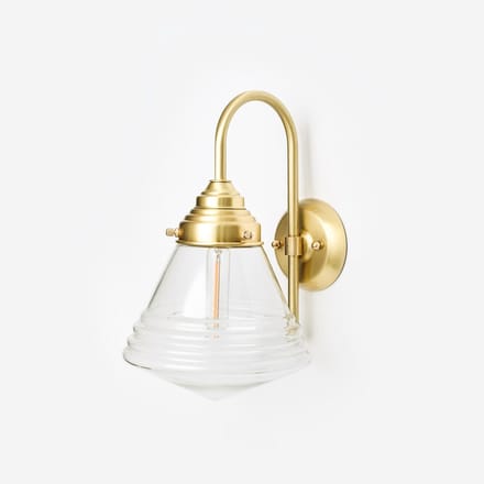 Wandlamp Luxe School Small Helder Meander Messing - Art Deco Trade