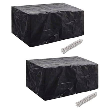 vidaXL - Tuinmeubelhoezen - poly - rattan - 2 - st - 6-persoons - 240x140 - cm