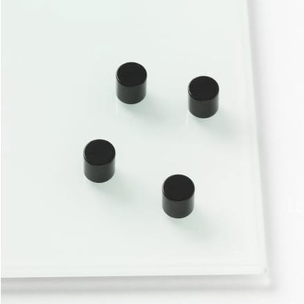 Glasbordmagneten Naga 10x10xmmcylinder set a 4st. zwart