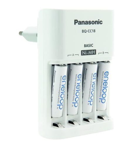 Panasonic oplader BQ-CC18 - inclusief Panasonic Eneloop AAA batterijen