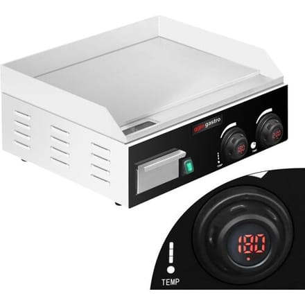 GGM Gastro Elektro Bratplatte mit digitalem Display - 2,2 kW - Glatt - Bratfläche: 520x330mm