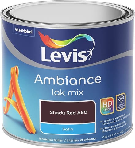 Levis - Ambiance Lak Satin Mix - Shady Red A80 - Mengverf - 0,5 L