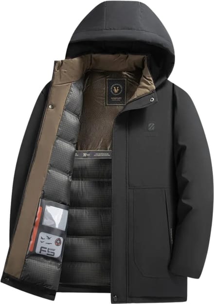 Winterjas Heren - Parka - Winter - Jas - Volwassen - Stijlvol - Zwart - S
