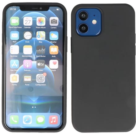 Lunso - Softcase hoes - Geschikt voor iPhone 12 Mini - Zwart