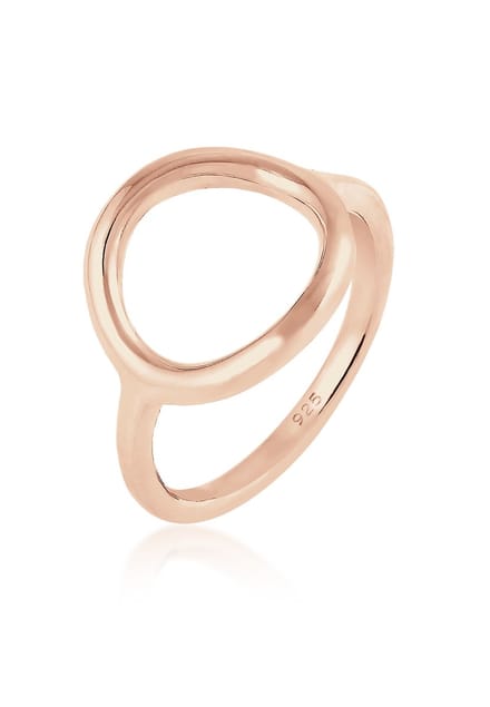 Elli Ringen Circle Geo Statement 925 Zilver Roos Verguld