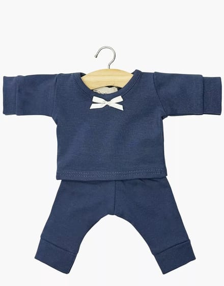 Minikane Poppenkleding Pyjama Morgan Donkerblauw met Strikje 34 cm