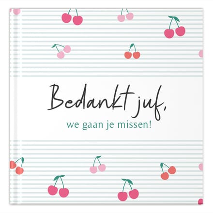 Fyllbooks Afscheidsboekje voor Juf – 35 kinderen – Kersjes