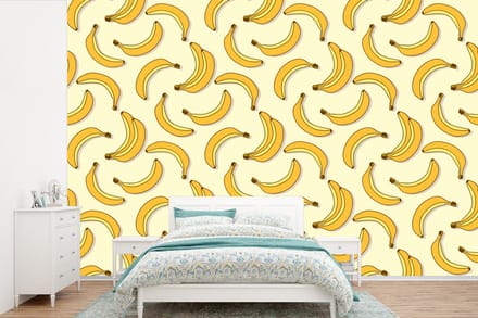 Behang - Fotobehang Fruit - Design - Banaan - Breedte 420 cm x hoogte 280 cm
