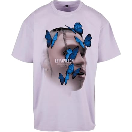 Mister Tee - Le Papillon Oversize Heren T-shirt - L - Paars