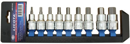 Set 9-delig, H4-H17, 1/2 inch, Chroom Vanadium
