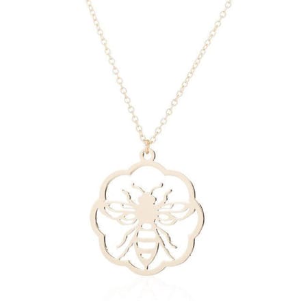 24/7 Jewelry Collection Wesp Ketting - Cirkel - Goudkleurig