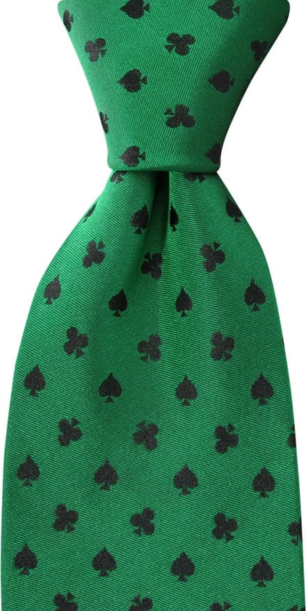 We Love Ties - Stropdassen - Stropdas The Gambler - groen / zwart