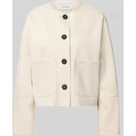 Relaxed fit blazer met ronde hals