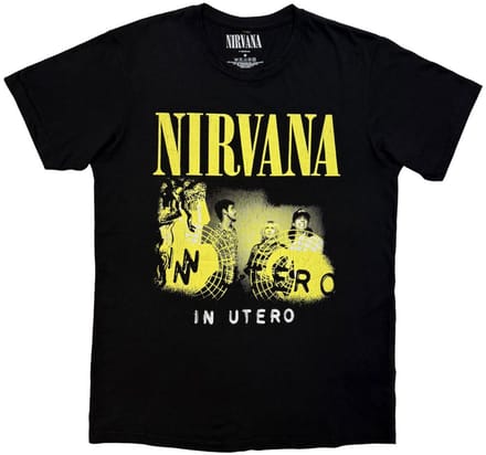 Nirvana - In Utero Band Photo Heren Tshirt - S - Zwart