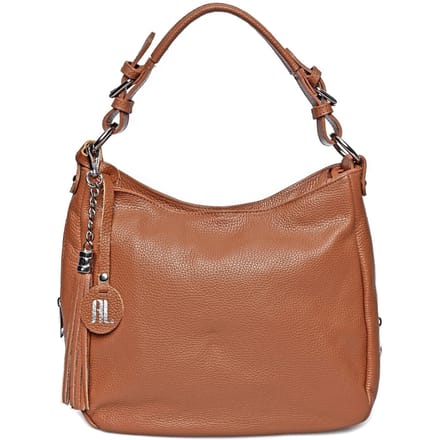 Anna Luchini Brown Rundleer Tas