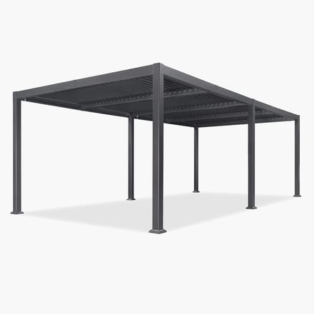 PURPLE LEAF Terrasoverkapping Met Lamellendak – 0-85 ° Verstelbaar – Wind en Weerbestendig – Stevig Aluminiumframe