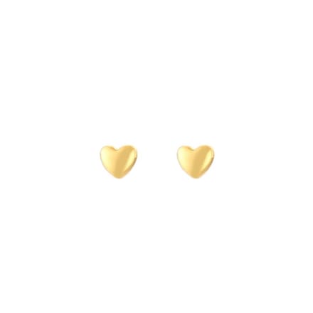 Hart oorknopjes goud