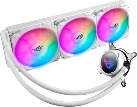 Asus - Rog Strix LC 360 RGB White Edition all-in-one liquid CPU cooler with Aura Sync