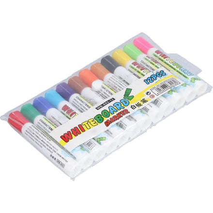 12 Stuks Schilderstift DIY Multifunctionele Kleur Whiteboardmarker Notitiepen Kerstcadeau white