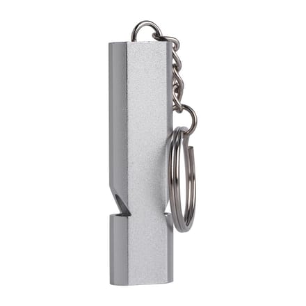 Aluminiumlegering Dubbel Gat Levensreddend Noodfluitje Voor Buitengebruik (zilver) zilver