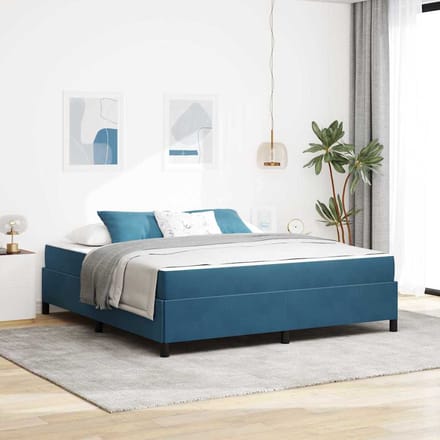 vidaXL - Bedframe - Donkerblauw - 180 - x - 200 - cm - Stof
