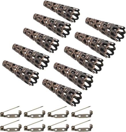 Corsage Houders - Bloem Pin Vaas - Bruiloft Versiering - Hol Ontwerp - 10 Stuks - Koper