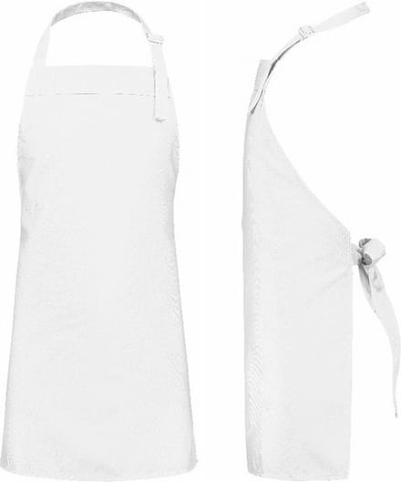 Benza Schort Kinderschort - Wit - 50 x 60 cm - 4 tot 9 jaar