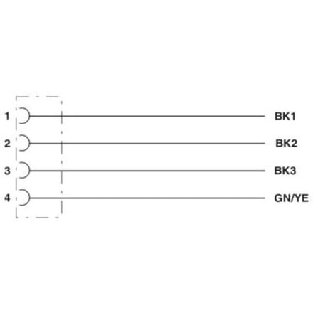 Phoenix Contact 1408846 Sensor/actuator aansluitkabel M12 Aantal polen (sensoren): 4 10.00 m 1 stuk(s) Piece