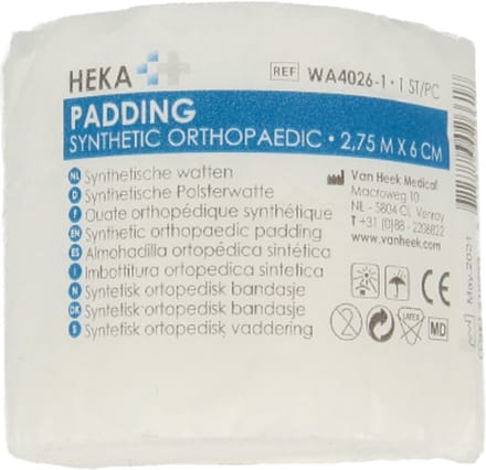 Heka Synthetische wattenrol 2.75 x 6cm 1 Rol
