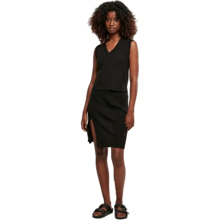 Urban Classics Gilet -3XL- Short Knitted Slip On Zwart