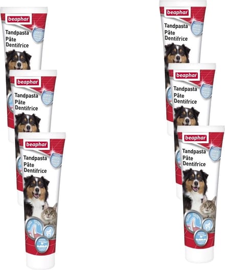 Beaphar Tandpasta - Gebitsverzorging - 6 x Lever 100 g
