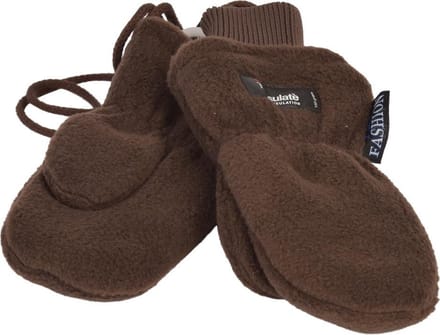 P&T Wanten Kinderen met Touwtje - Fleece - Thinsulate Voering - Donker Bruin - 6j