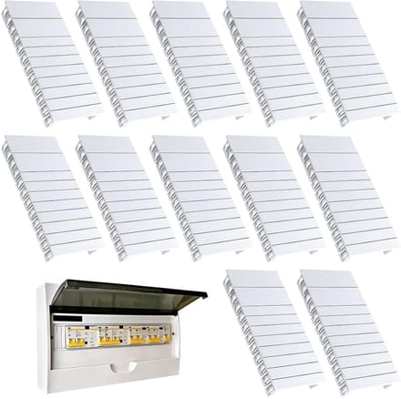 Verdeelblok Afdekking - Zekeringkast Strips - Installatie Afwerking - Flexibel Instelbaar - 11 cm x 52 cm - Wit