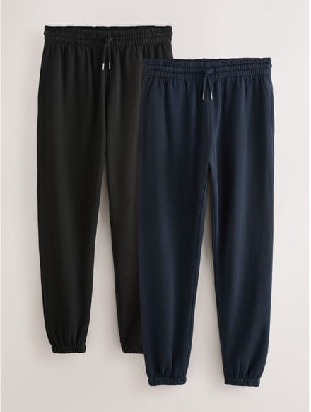 Next - Heren - Verpakking van 2 - Joggingbroeken - Zwart