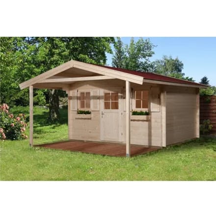 Weka Tuinhuis Met Overkapping 135 Type A Gr2 380x380cm