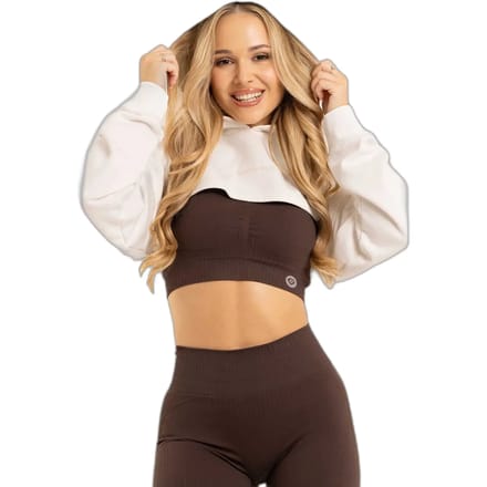 Dames Cropped Hoodie Gym Glamour