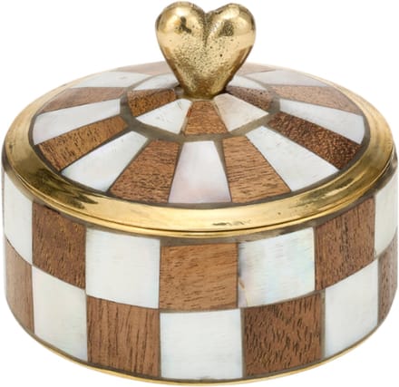 Doing Goods Bewaarbox - Heart Circus Box Woody - White/Brown