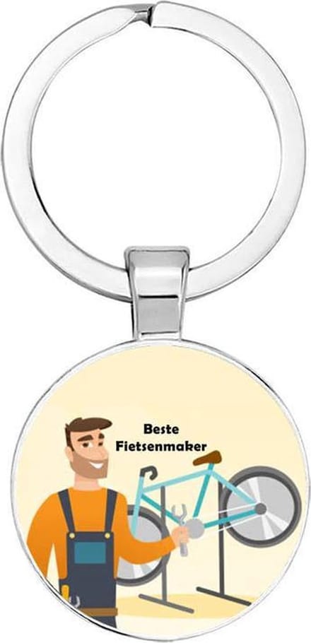 Akyol - fietsenmaker Sleutelhanger - Fietsenmaker - de beste fietsenmaker - fiets - fietsenmaker - sleutelhanger - 2,5 x 2,5 CM